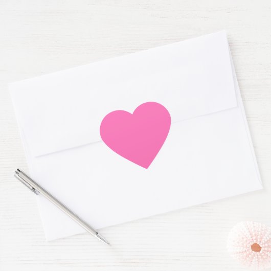 Hot Roze Hart Sticker (Envelop)