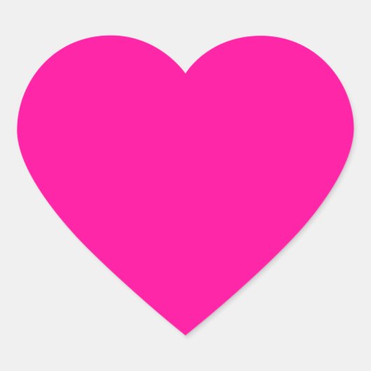 Hot-roze hart sticker (Voorkant)
