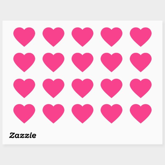 Hot Roze Hart Sticker (Vel)