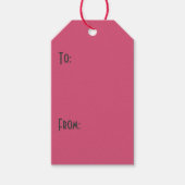 Hot-roze harten cadeaulabel (Voorkant)