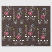 Hot-roze harten en papier voor de onmiddellijke ve (Vlak)