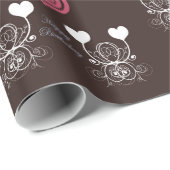 Hot-roze harten en papier voor de onmiddellijke ve (Rol Hoek)