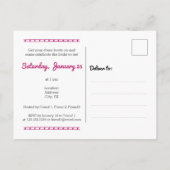 Hot-Roze het laatste Briefkaart van de uitnodiging (Achterkant)