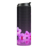 Hot roze Hibiscus gepersonaliseerd Thermosbeker (Gedraaid links)