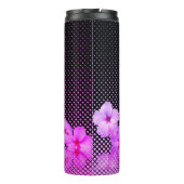 Hot roze Hibiscus gepersonaliseerd Thermosbeker (Achterkant)