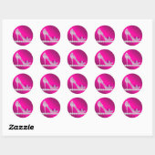 Hot roze hoge hak schoen Stickers (Vel)