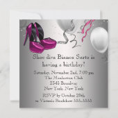 Hot Roze Hoge Hak Schoenen Verjaardagsfeest Kaart (Achterkant)
