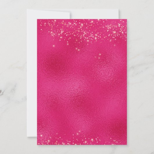 Hot roze hoge hak stilettos glitter 40e verjaardag kaart (Achterkant)