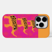 Hot roze Horus-oog olifanten iPhone Case (Achterkant (horizontaal))