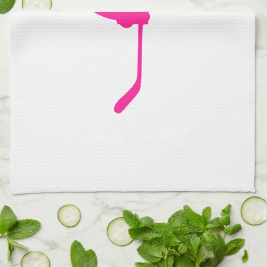 Hot-roze ijshockey theedoek (Gevouwen)