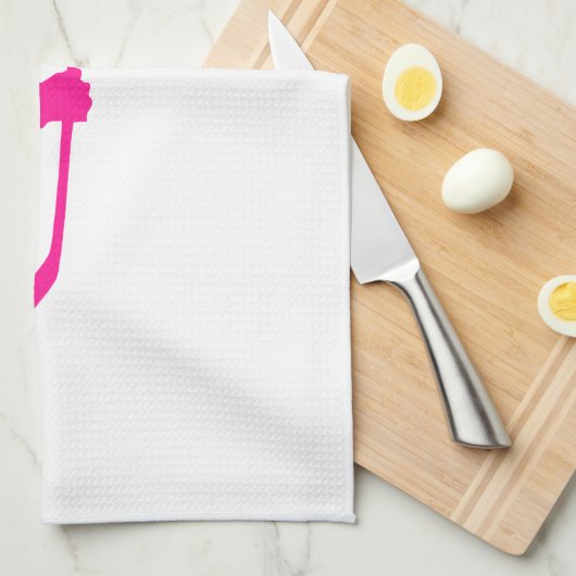 Hot-roze ijshockey theedoek (Quarter Fold)