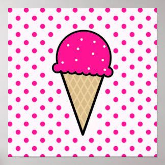 Hot-roze ijskap poster
