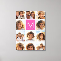 Hot-roze installagram Foto Collage Aangepast monog