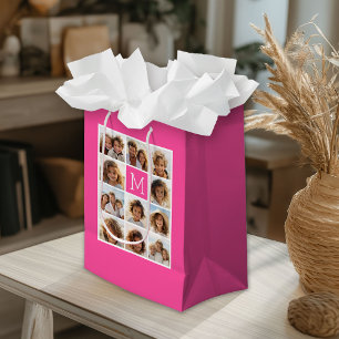Hot-roze installagram Foto Collage Aangepast monog Klein Cadeauzakje