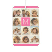 Hot-roze installagram Foto Collage Aangepast monog Luchtverfrisser (Voorkant)