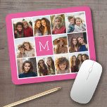 Hot-roze installagram Foto Collage Aangepast monog Muismat<br><div class="desc">Gebruik tot 11 vierkante of zelfgemaakte telefoonfoto's om een uniek en persoonlijk cadeau te creëer. Of je kunt de hipster puppy houden en een trendy keepslag maken. Als u de afbeeldingen moet aanpassen,  klik op het aanpassingshulpmiddel om veranderingen aan te brengen.</div>