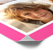 Hot-roze installagram Foto Collage Aangepast monog Poster (Hoek)