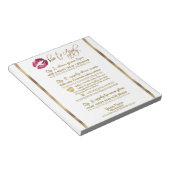Hot-roze 💋 instructies op wit notitieblok (Schuin)