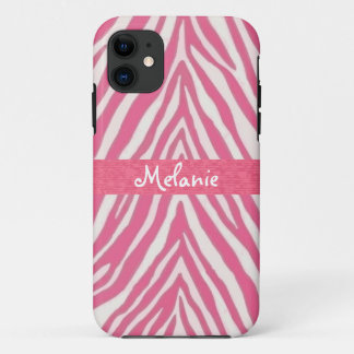 Hot-roze iPhone Monogram draagtas 11 Hoesje