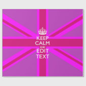 Hot-roze Je houdbare kalm bewerken Tekstvak Cadeaupapier (Vlak)