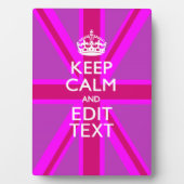 Hot-roze Je houdbare kalm bewerken Tekstvak Fotoplaat (voorkant)