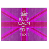 Hot-roze Je houdbare kalm bewerken Tekstvak Snijplank (Voorkant)