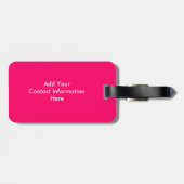 Hot-roze kalm houden en doorgaan bagagelabel (Achterkant horizontaal)