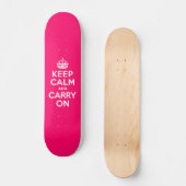 Hot-roze kalm houden en doorgaan skateboard (Voorkant)