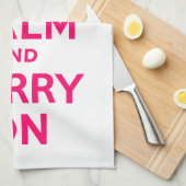 Hot-roze kalm houden en doorgaan theedoek (Quarter Fold)