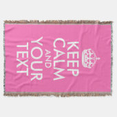 Hot-roze kalm houden en Jouw tekst Deken (Voorkant)