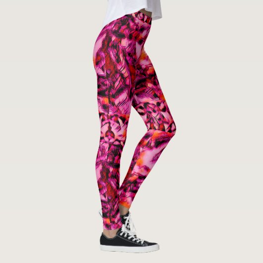 Hot-roze Kandi ~ Filters Leggings (Rechts)