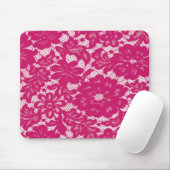 Hot-roze kant muismat (Met muis)