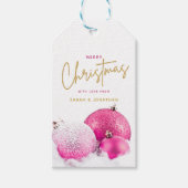 Hot-Roze kerstcadeautjes Cadeaulabel (Voorkant)