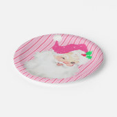 Hot-roze  kerstfeestdag papieren bordje (Gekanteld)