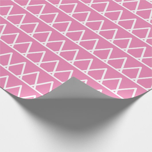 Hot-roze kerstmis cadeaupapier (Hoek)