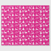 Hot-Roze kerstvakantiewandelpapier Cadeaupapier (Vlak)
