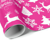 Hot-Roze kerstvakantiewandelpapier Cadeaupapier (Rol Hoek)