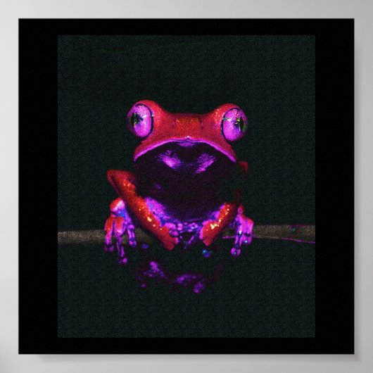 Hot-roze kikker op een stok poster (Voorkant)