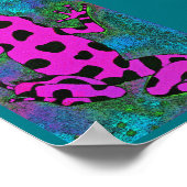 Hot-roze kikker poster (Hoek)