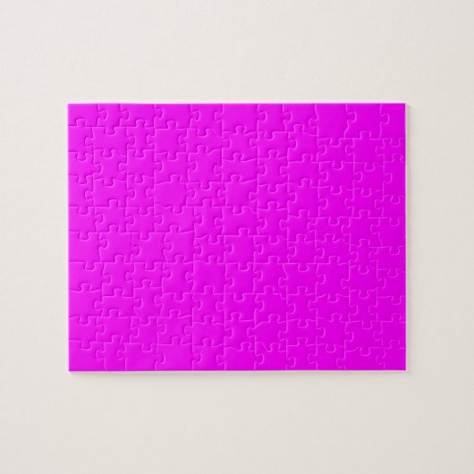 Hot-roze kleur Gepersonaliseerd Designer Legpuzzel (Horizontaal)