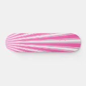 Hot-roze kleurenband Funky Patroon Skateboard (Horizontaal)