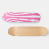 Hot-roze kleurenband Funky Patroon Skateboard (Horizontaal)