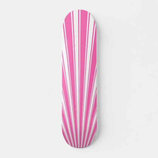 Hot-roze kleurenband Funky Patroon Skateboard (Voorkant)