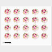Hot-roze kleurenplasma-Stickers voor kleine ronde  Sticker (Vel)