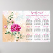 Hot-roze kleurenplastic weduwenkaart poster (Voorkant)