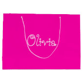 Hot-roze kleurentas met Baby shower Groot Cadeauzakje (Achterkant)