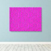 Hot-roze kleurenzwart, grafisch ontwerper canvas afdruk (Insitu (Houten vloer))