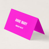 Hot-roze, kleurrijke bruiloft voor Cute Chic Girly Visitekaartje (Voorkant)