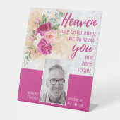 Hot-roze kleurstof Splash Weddenschap Reclamebord Met Voetstuk (Voorkant)