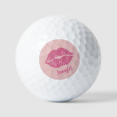 Hot-roze knobbels met weinig wit hart golfballen (Voorkant)